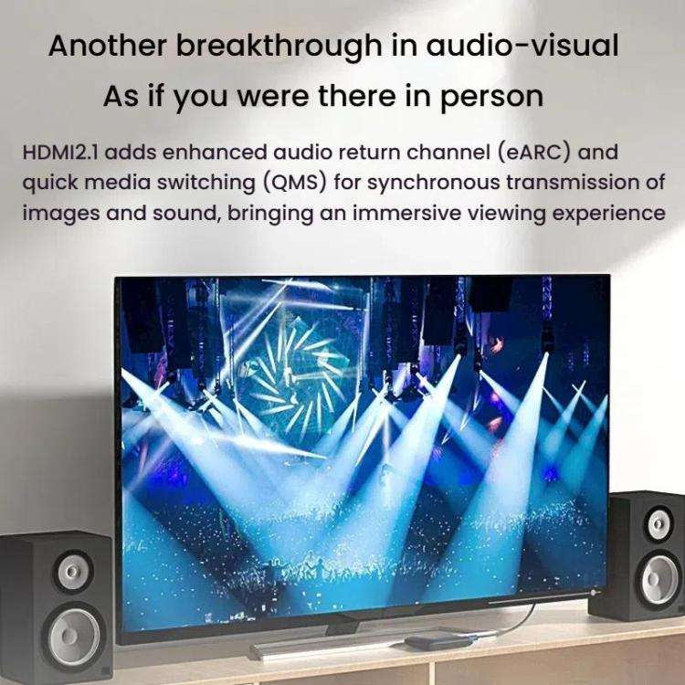 VegGieg W-H4 8K HDMI 2.1 Cable TV Set-Top Box Computer Connection Monitor Projector Video HD Cabl...
