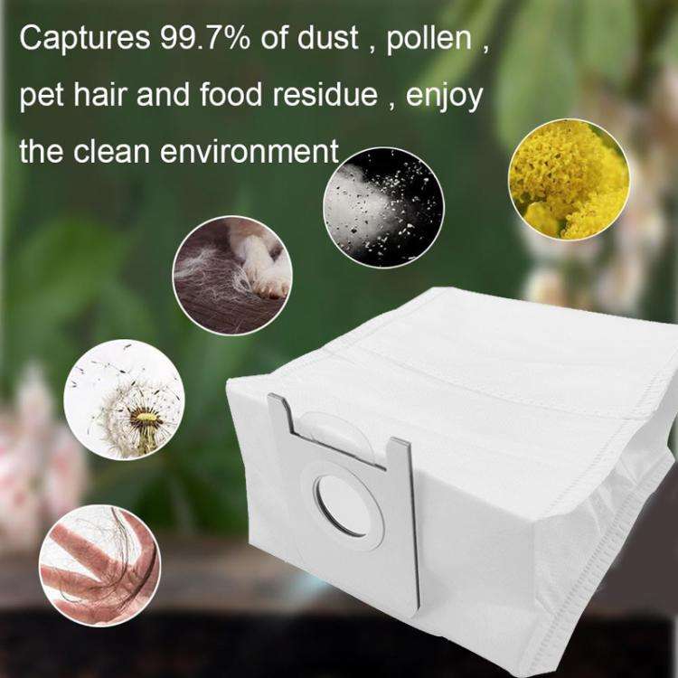 For ROIDMI EVE Plus Robot Vacuum 3pcs/Pack Dust Bag Replacement Parts(White)