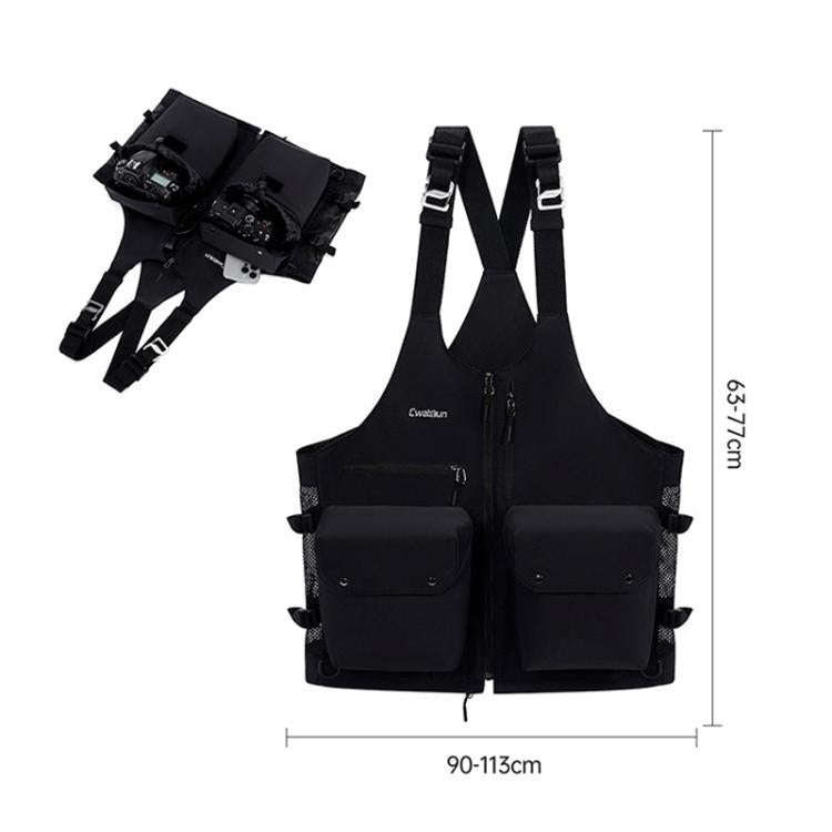 Cwatcun D192 Multifunctional Vest Outdoor Lightweight Comfortable Camera Bag