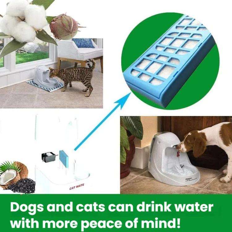 5pcs /Pack Filter For Cate Mate Pet Fountain Multi-Cycle Filtration Cartridge(Blue)