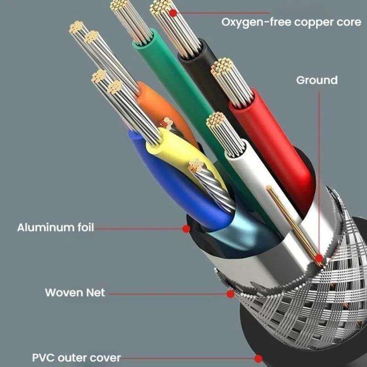VegGieg HHI HDMI 2.0 HD Cable 4K 60Hz Television Computer Monitor Projector Video Connection Cabl...