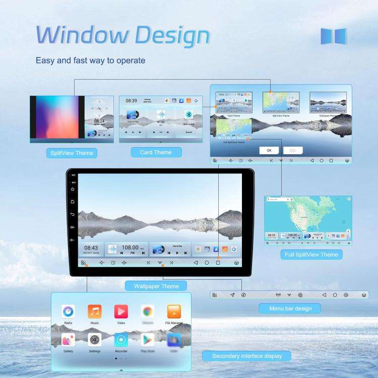 7 Inch 4+64G WiFi Version Dual Butt Universal Bluetooth Wireless Carplay Car Navigation Center Co...