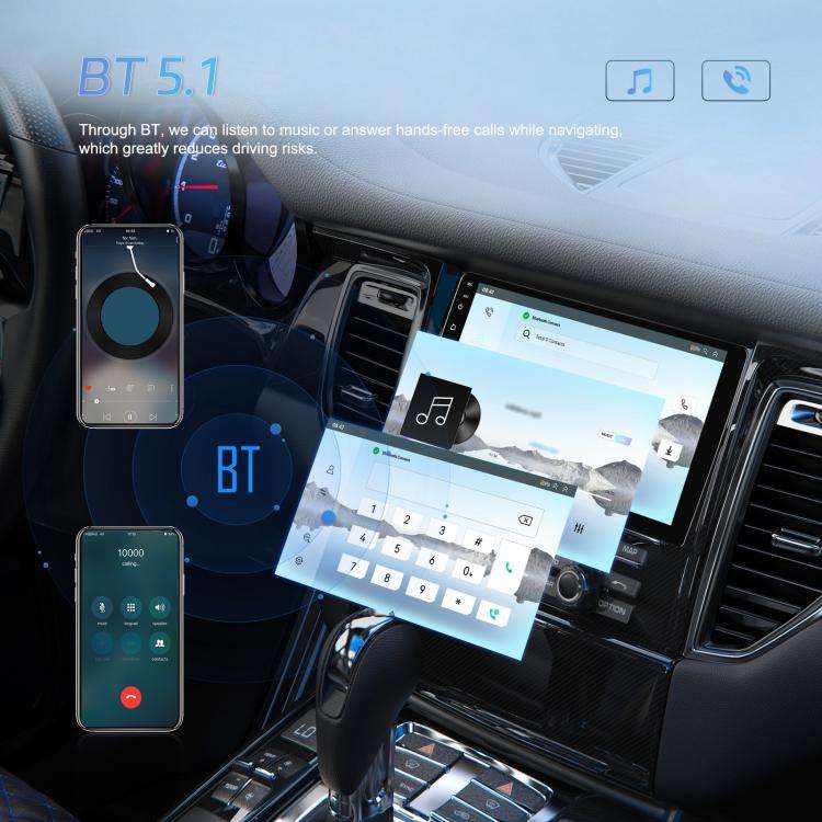 7 Inch 4+64G WiFi Version Dual Butt Universal Bluetooth Wireless Carplay Car Navigation Center Co...
