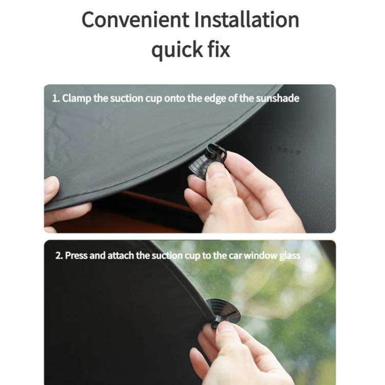 Titanium Silver Car Rear Window Sunshade Heat Insulating Shield with Suction Cup Mounted 100 x 50cm
