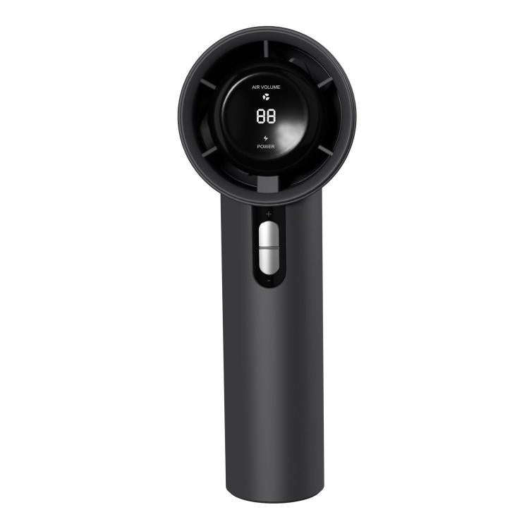 100-gear High Speed Handheld Fan Bladeless Mini Digital Display Small Fan(Black)