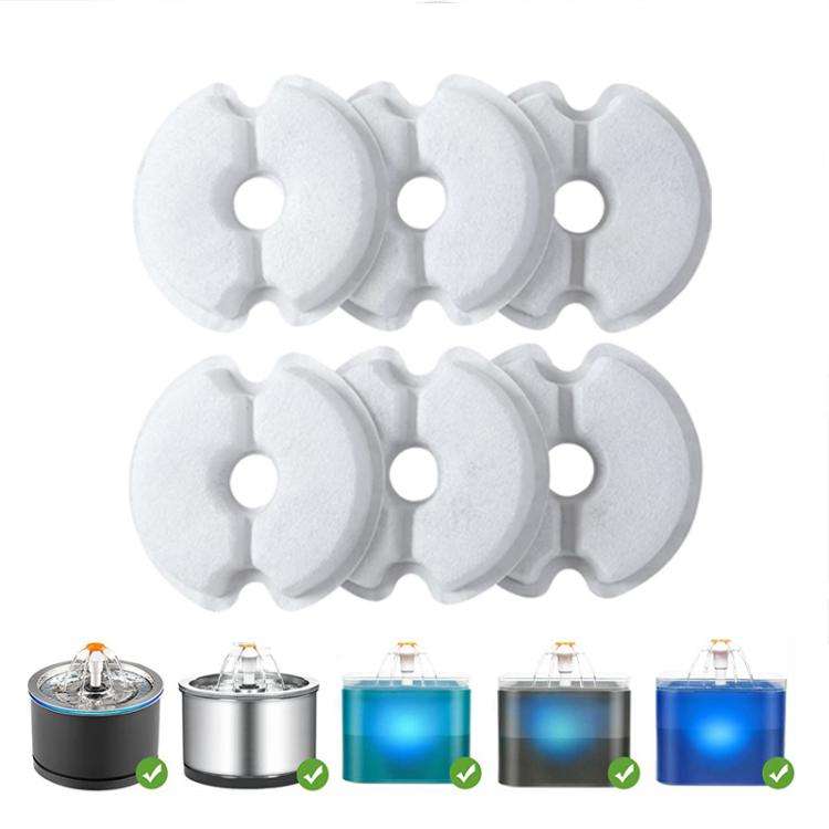 6pcs /Pack Cat Dog Pet Water Fountain Filter Multiple Filtration Pet Water Fountain Replacement F...