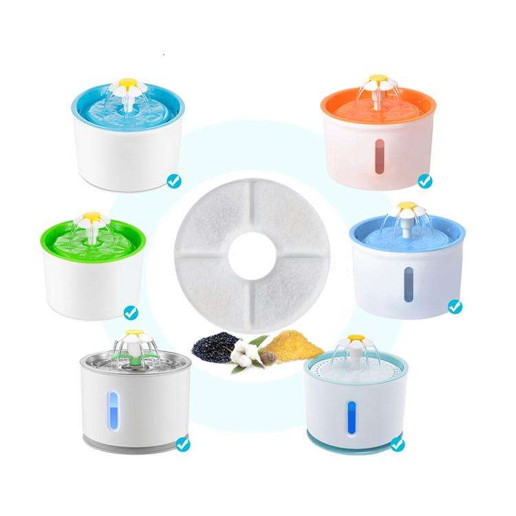 5pcs /Pack Replacement Filter For Pet Water Fountain Water Dispenser Pre-Filter(White)