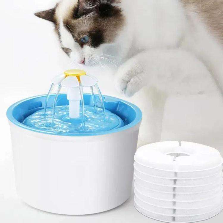 5pcs /Pack Replacement Filter For Pet Water Fountain Water Dispenser Pre-Filter(White)