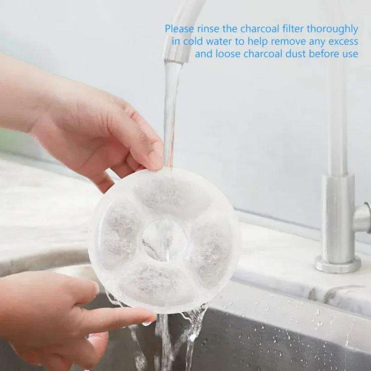 5pcs /Pack Replacement Filter For Pet Water Fountain Water Dispenser Pre-Filter(White)