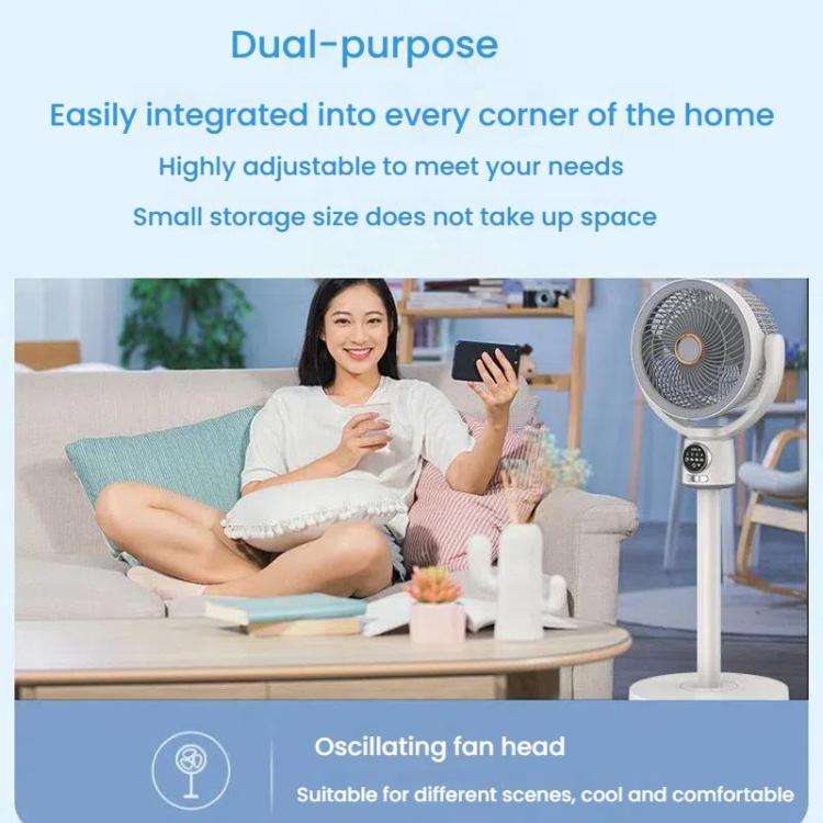 Air Circulation Fan Turbo Light Convection Standing Fan Remote Control Timer Floor Fan, Style: Re...