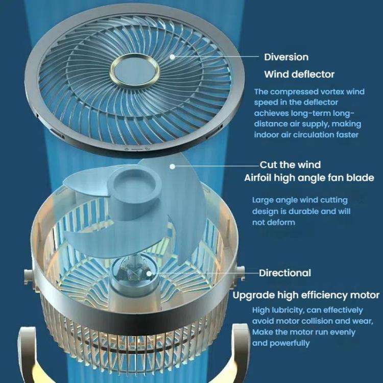 Air Circulation Fan Turbo Light Convection Standing Fan Remote Control Timer Floor Fan, Style: Re...