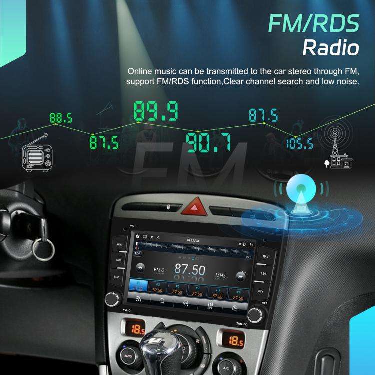 For Peugeot 408 7 inch Horizontal Screen Carplay Car Player Car Navigation Center Control, Spec: ...