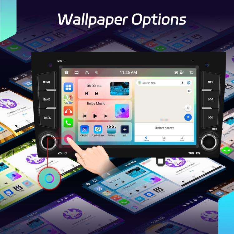 For Peugeot 408 7 inch Horizontal Screen Carplay Car Player Car Navigation Center Control, Spec: ...