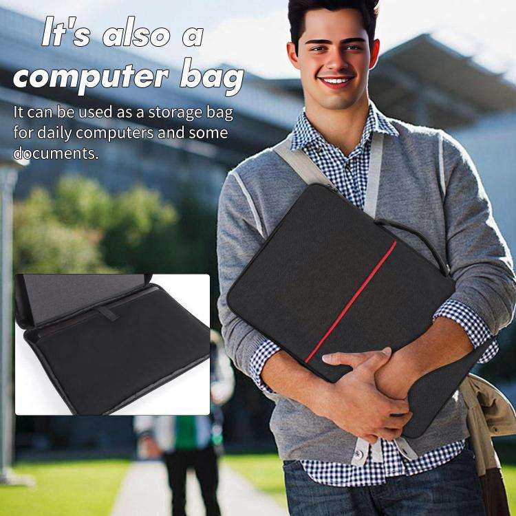 16-Inch Laptop Bag Sun Shade Foldable Anti-Glare Privacy Screen Cover for Outdoor Use(Black)