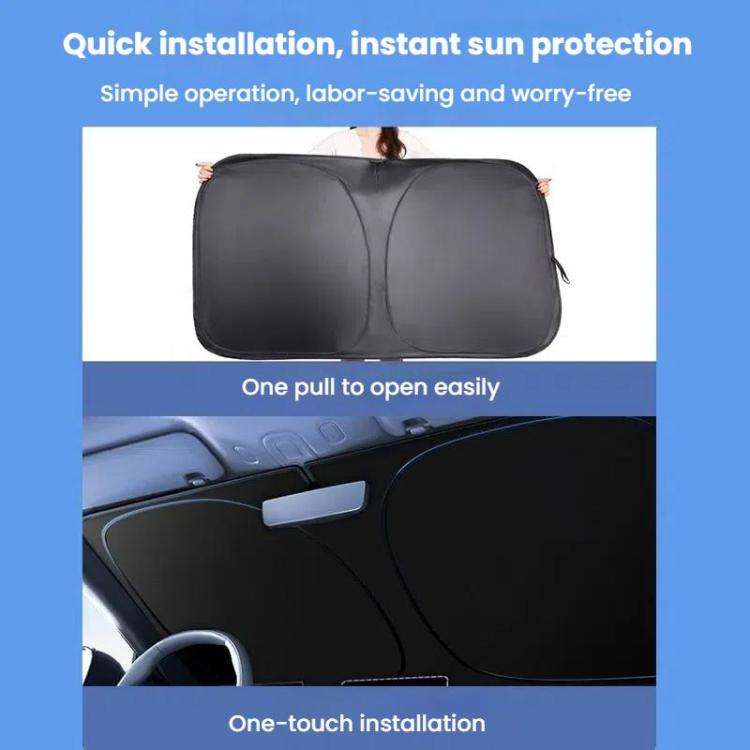 SUITU ST-4024L Car Front Windshield Sunshade Sunscreen Heat Insulation Visor(Ice Crystals)