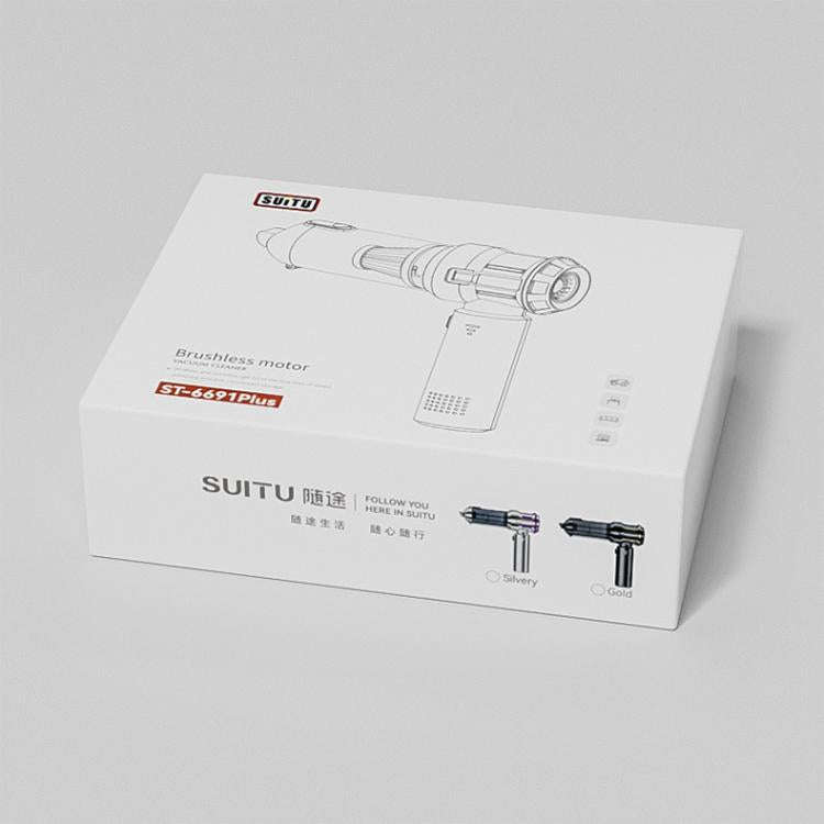 SUITU ST-6691Plus Car Cordless Powerful Brushless Vacuum Cleaner(Silver Purple)