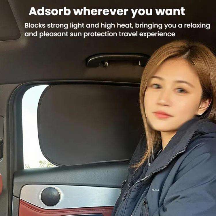4pcs /Set SUITU ST-2414 Car Vinyl Static Film Adsorption Sunshade Sunscreen Heat Insulation Sunbl...