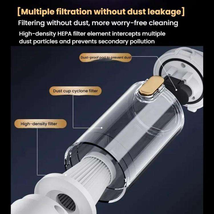 SUITU ST-6692Plus Car Power Suction Vacuum Cleaner Household Handheld Small Vacuum Cleaner(White ...