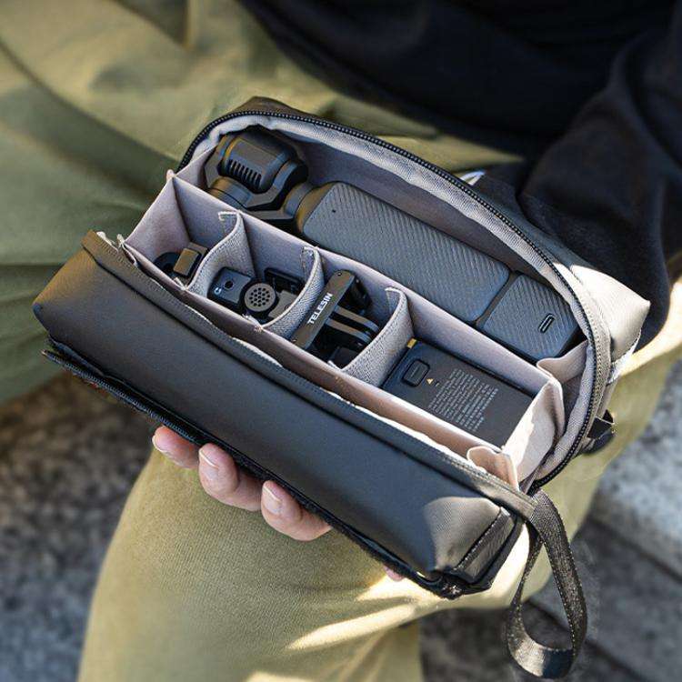 For DJI Osmo Pocket 3 Creator Combo TELESIN Universal Portable Storage Bag Carrying Case(Black)