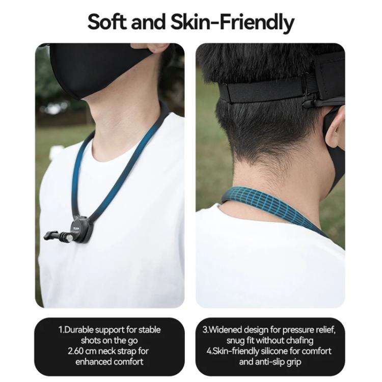 TELESIN Action Camera Neck Holder SE2.0 POV Perspective Bracket With Adjustable Chest Strap(Gray)