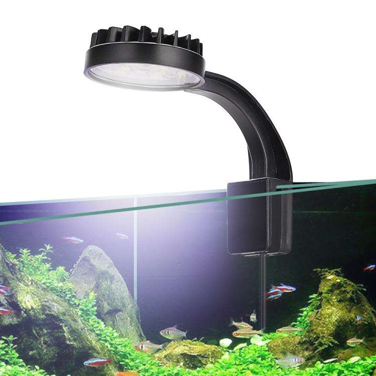 110V 5W Blue White Aquarium LED Clip Light with 12 LEDs USB Powered Mini Fish Tank Light for Aqua...