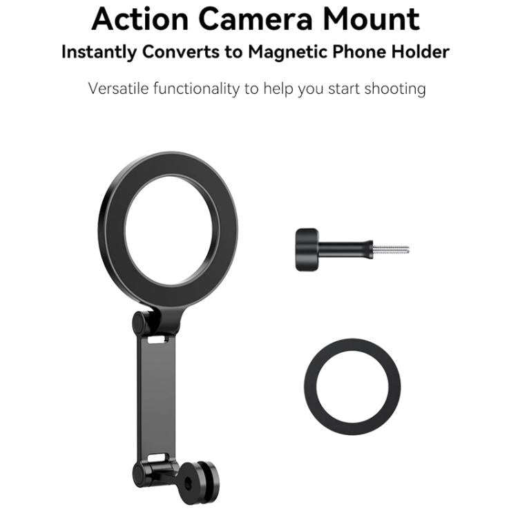 TELESIN Mobile Phone Magnetic Stand Two Claw Adapter Compatible with Chest Strap, Backpack Clip, ...
