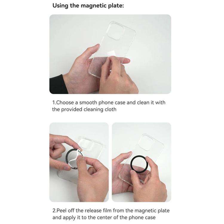 TELESIN Mobile Phone Magnetic Stand Two Claw Adapter Compatible with Chest Strap, Backpack Clip, ...