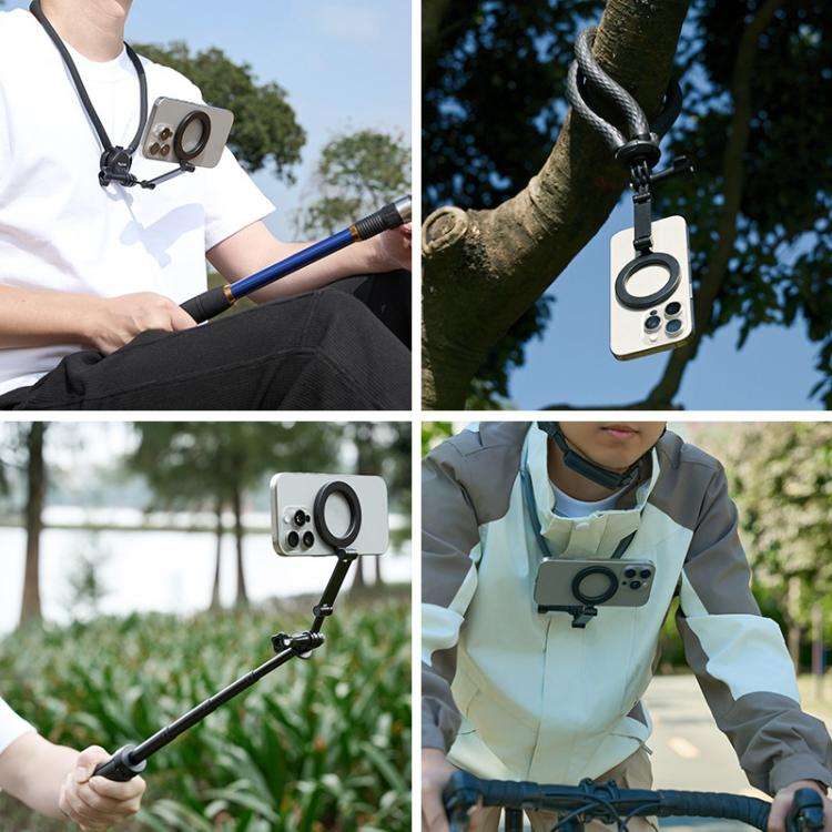 TELESIN Mobile Phone Magnetic Stand Two Claw Adapter Compatible with Chest Strap, Backpack Clip, ...