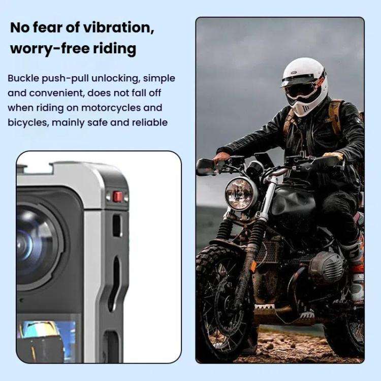 For Insta360 X5 HEPAIL AC-81 Metal Rabbit Cage Extended Protective Frame