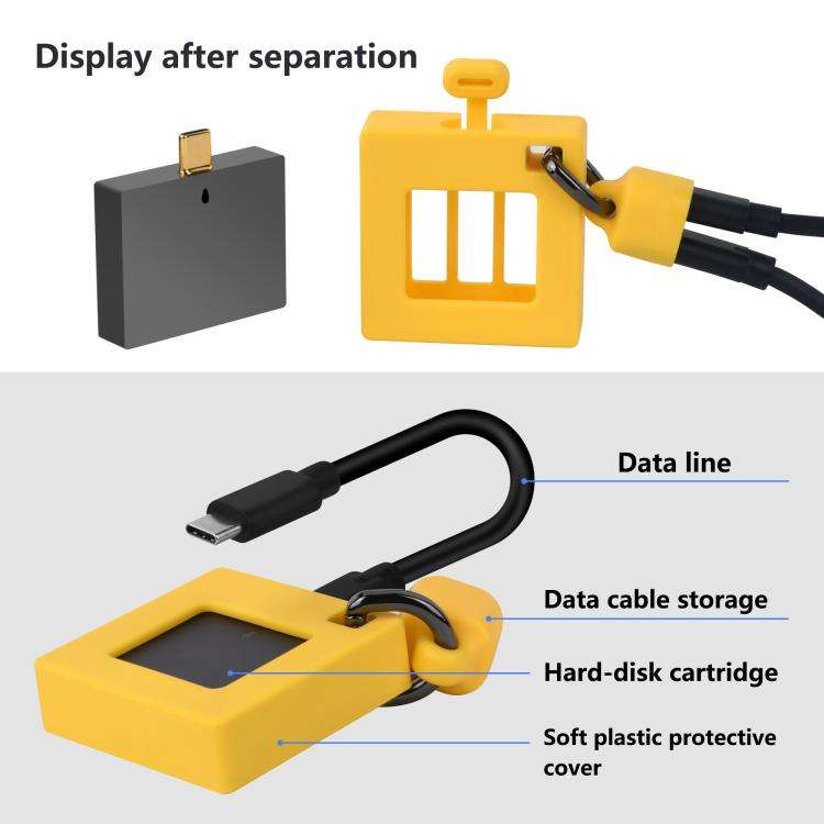 M.2 2230 NVMe Solid State Drive Enclosure 10Gbps Portable External Enclosure(Yellow)