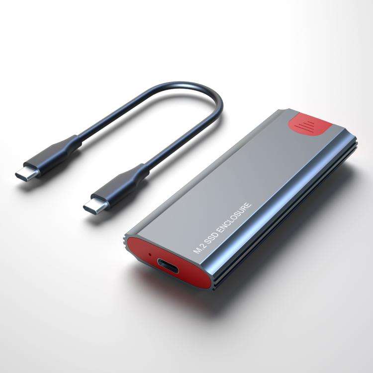 M.2 NVMe/SATA SSD Enclosure USB-C 10Gbps External Case Supports Up To 2TB With Type-C Cable