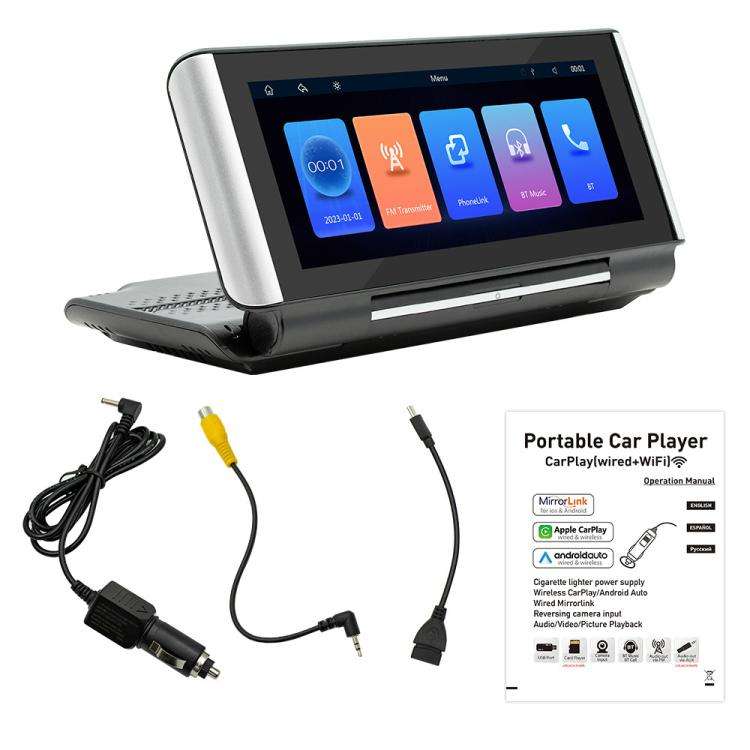 6.86 Inch Foldable Portable Bluetooth Car MP5 Player With MirrorLink/CarPlay/Android Auto Support...