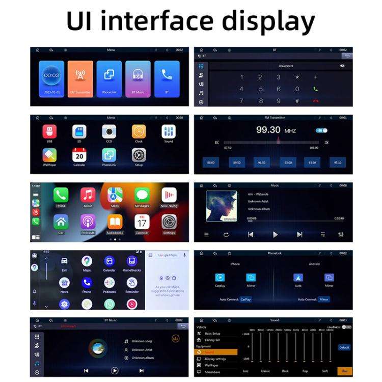 6.86 Inch Foldable Portable Bluetooth Car MP5 Player With MirrorLink/CarPlay/Android Auto Support...