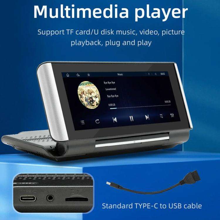 6.86 Inch Foldable Portable Bluetooth Car MP5 Player With MirrorLink/CarPlay/Android Auto Support...