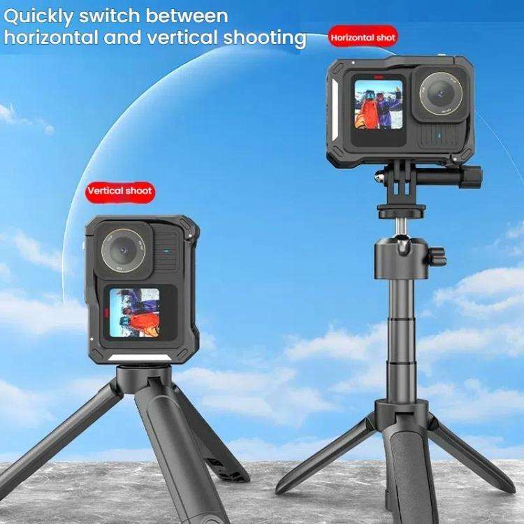 HEPAIL AC68 Aluminum Alloy Rabbit Cage Frame For GoPro HERO13 Black /12 Black /11 Black /10 Black...