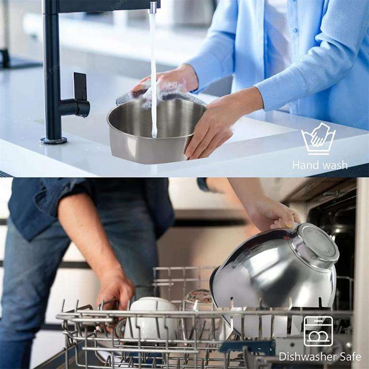 Stainless Steel Mixing Bowl For KitchenAid 4.5QT & 5QT Stand Mixers(Silver)