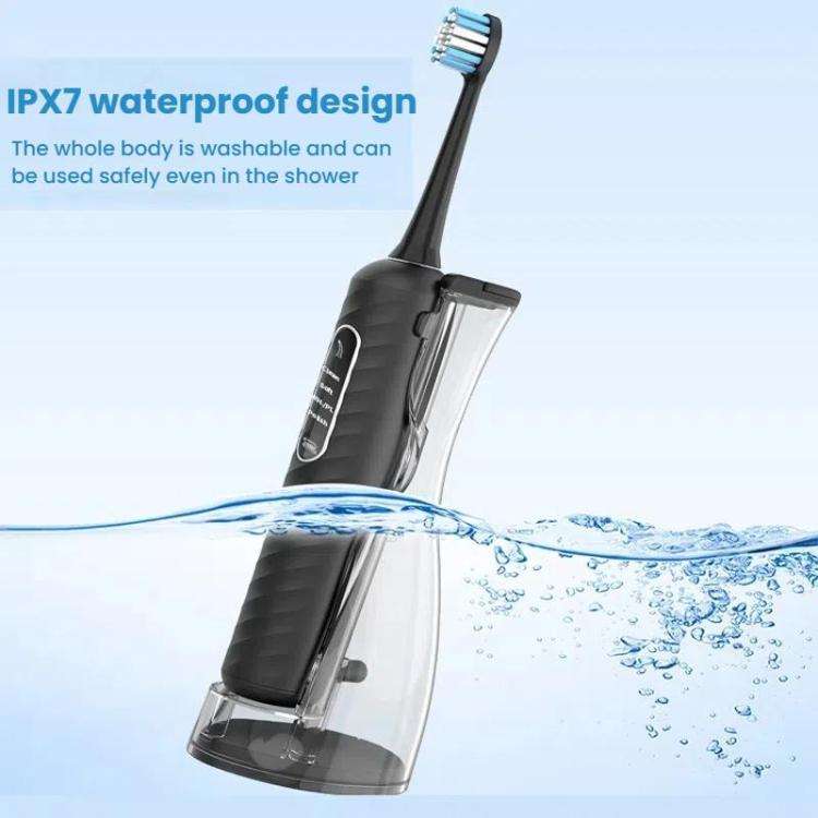 3-in-1 Electric Toothbrush, Water Flosser & Oral Irrigator with 180mL Detachable Tank(White)