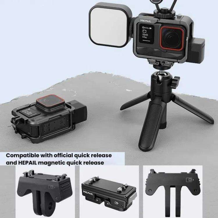 For Insta360 Ace HEPAIL AC-25 Metal Rabbit Cage Camera Frame Accessories