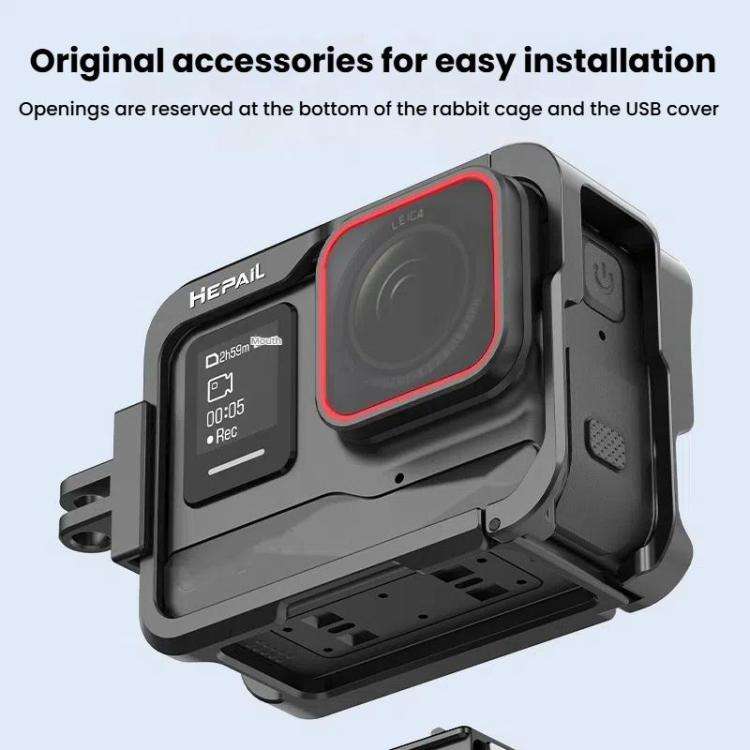 For Insta360 Ace HEPAIL AC-25 Metal Rabbit Cage Camera Frame Accessories
