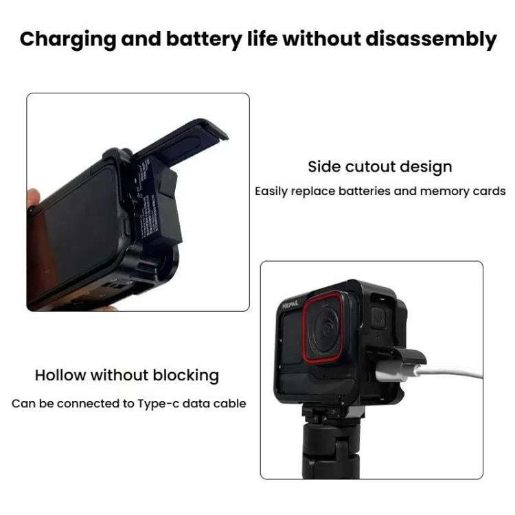 For Insta360 Ace HEPAIL AC-25 Metal Rabbit Cage Camera Frame Accessories
