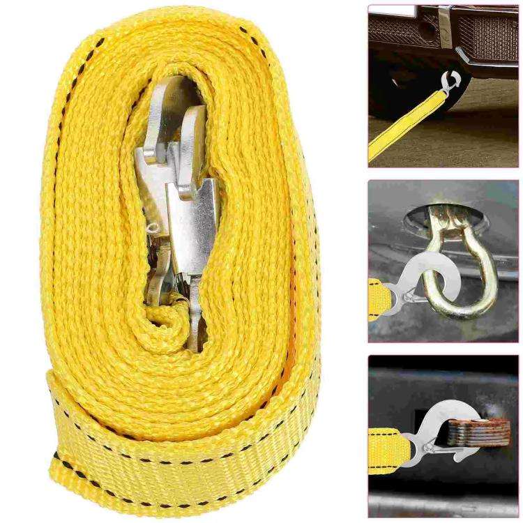 Heavy Duty 4M 3Ton Emergency Towing Rope for Cars, Trucks, SUV(Yellow)