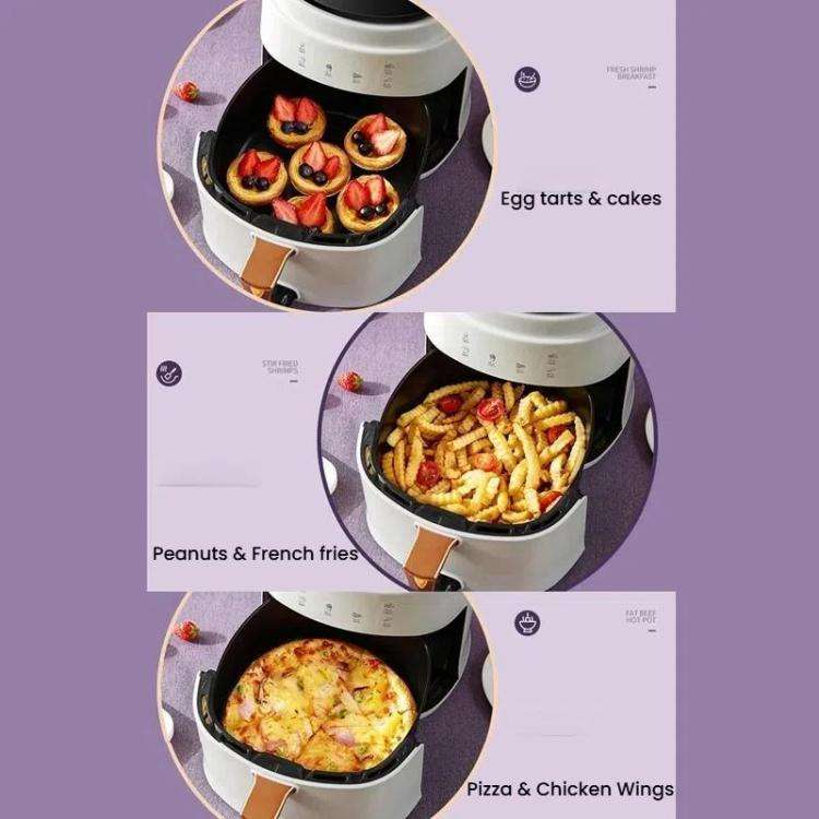 8L Air Fryer Household Multi-Function Large Capacity Oil-Free Electric Fryer, Color: Black EU Plug