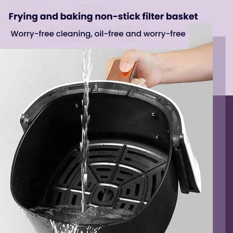 8L Air Fryer Household Multi-Function Large Capacity Oil-Free Electric Fryer, Color: White US Plug