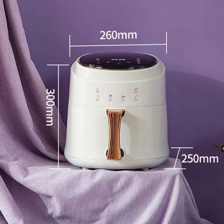 8L Air Fryer Household Multi-Function Large Capacity Oil-Free Electric Fryer, Color: White US Plug