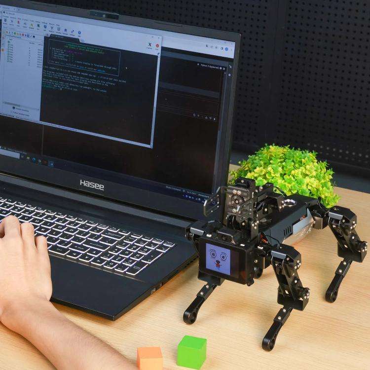 YAHBOOM DOGZILLA-Lite AI-Powered Bionic Robotic Dog 15-DOF Desktop Companion With Robotic Arm, Ra...