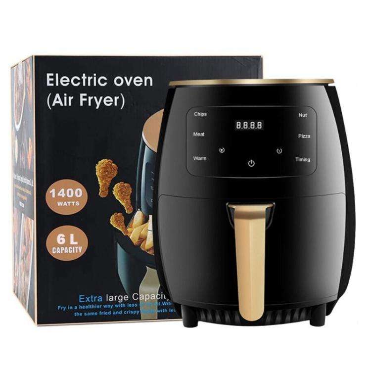 6L 1400W Air Fryer Household Large Capacity French Fry Maker Multifunctional Electric Fryer, Colo...