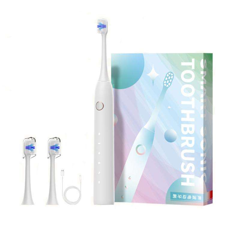Rechargeable Sonic Electric Toothbrush for Adults with Custom Mode, Antibacterial Brush Heads, Sm...
