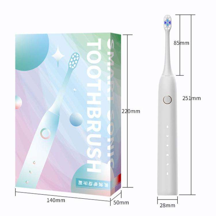 Rechargeable Sonic Electric Toothbrush for Adults with Custom Mode, Antibacterial Brush Heads, Sm...