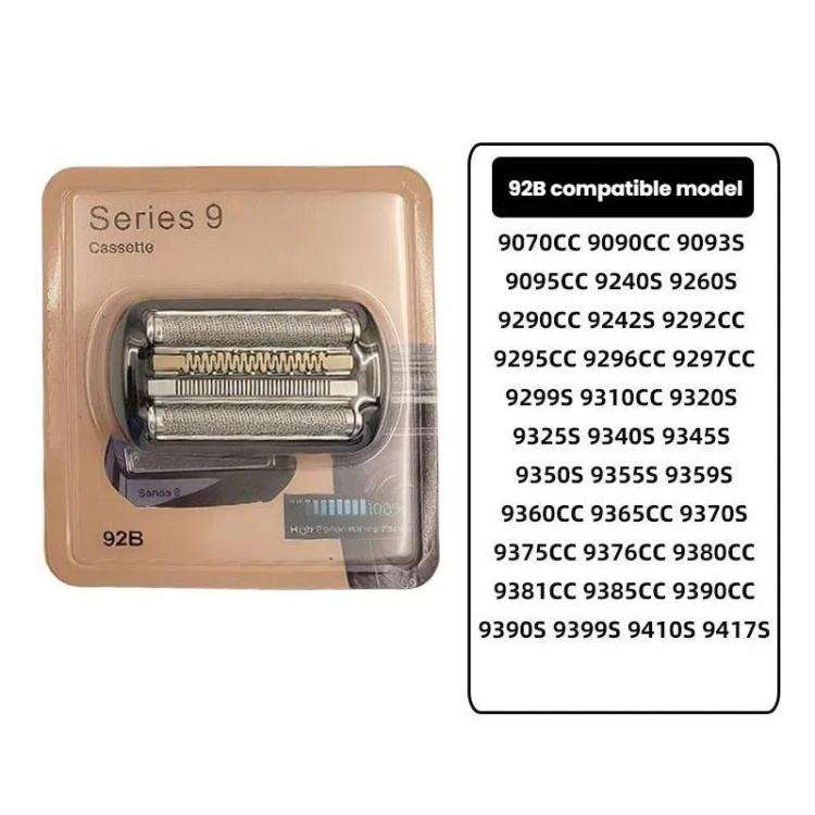 For Braun 9 Series Razor Head Assemblies, Style: 92B Gold