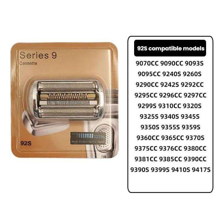 For Braun 9 Series Razor Head Assemblies, Style: 92S Gold